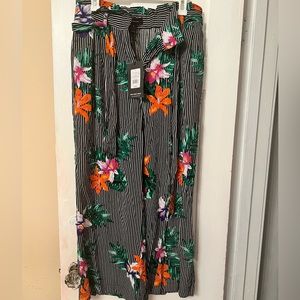 Paradise stripe Wide leg dress pant